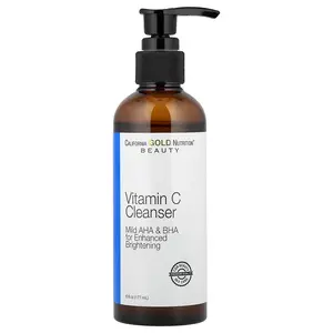California Gold Nutrition Vitamin C Cleanser, Enhanced Brightening Gel Cleanser, 6 fl oz (177 ml)