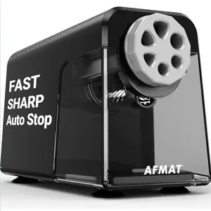 Electric Pencil Sharpener Heavy Duty, 6 Holes, Auto Stop Pencil Sharpeners for School, Classroom Electric Sharpener for 6-11mm Pencils, 7000 Sharpening Times, Do not Eat up Colored Pencils, PSX1