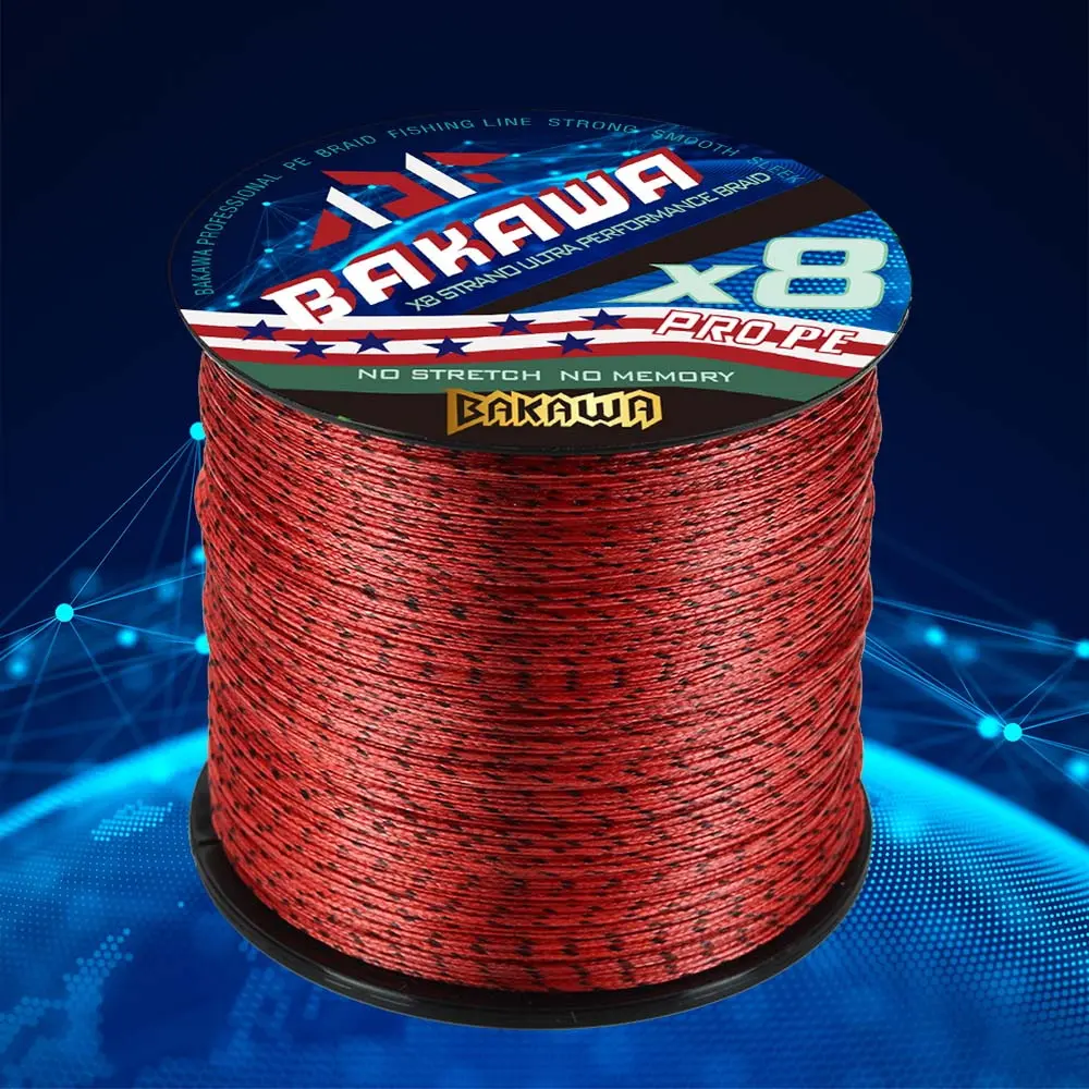 Bakawa X8 Braided Fishing Line 300m, Strong Fishing Line, Durable Pe Material, No Stretch, No Memory, Freshwater Saltwater Fishing Gear, Japanese Style, Carp Fishing Accessories, Carp Fishing Equipment, Outdoor Fishing Supplies, Fishing Stuff
