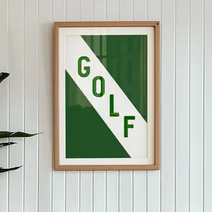 Golf Wall Art Print Golf Decor Man Cave Wall Decor Golf Print for Office Golf Gift for Dad Game Room Decor Golf Poster Banner Sign
