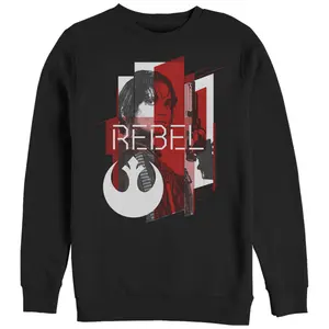 Men's Star Wars Rogue One Jyn Geometric Rebel Emblem Print Sweatshirt