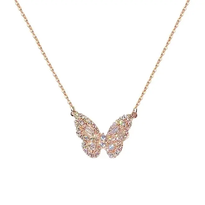 Butterfly Pendant Necklace for Women