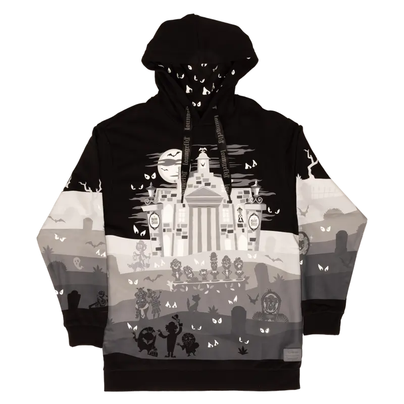 Pullover Hoodie in Cozy French Terry, Unisex Graphic Top with Glow-in-the-Dark Hidden Details and a Jersey-Lined Hood, Tops, Menswear, Sweatshirts