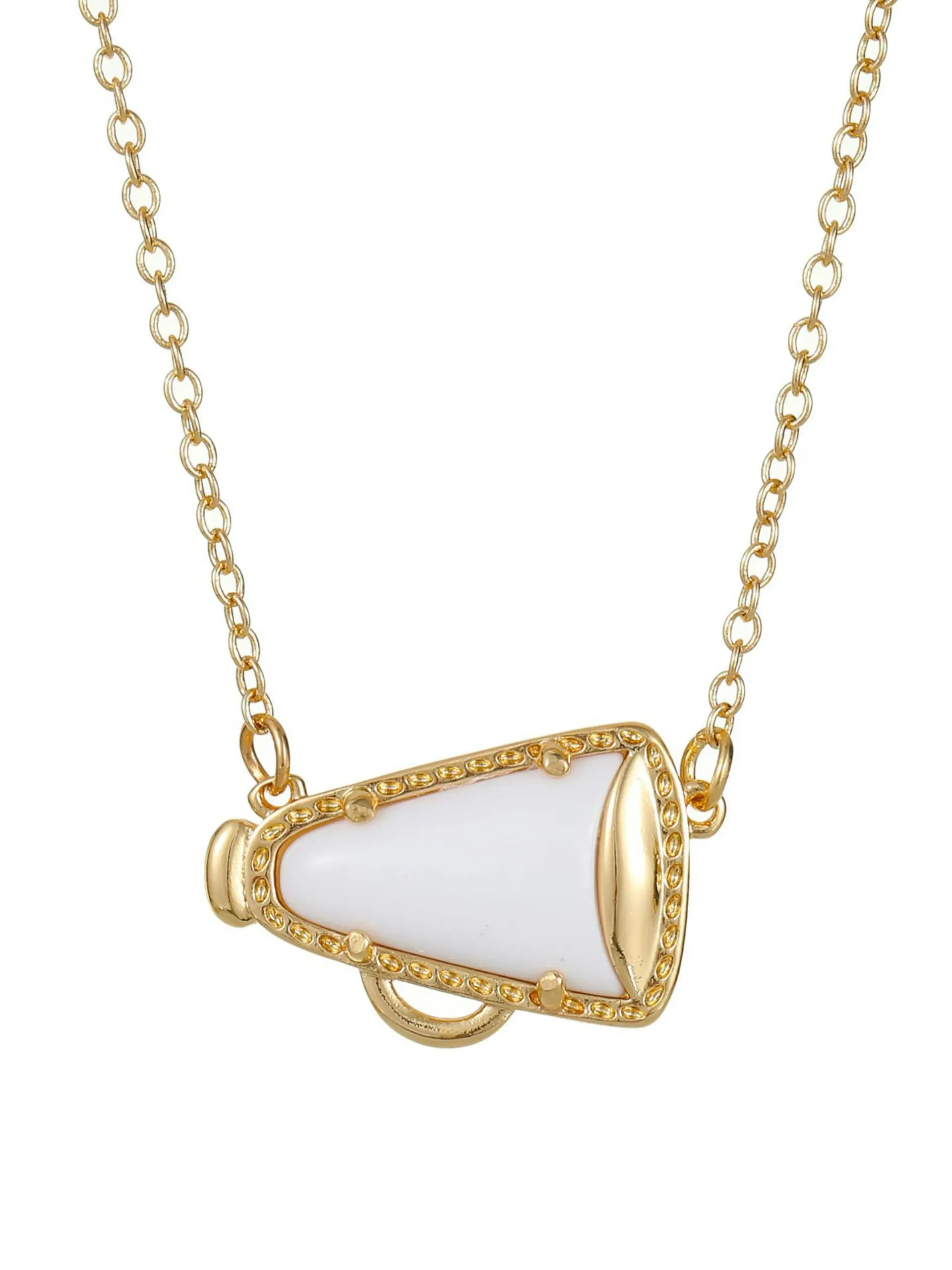 New Cheer Up Horn Pendant Necklace, Cheerleading Support Gift Necklace, Unique Accessory for Fans, Perfect Present for Cheerleaders, Exquisite Jewelry Gift, Alloy Necklace