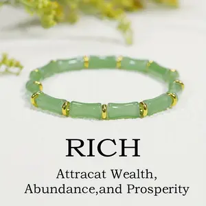 Money Bracelets for Women, Chinese Style Bamboo Knot Design Stylish and Elegant Bracelet, Artificial Crystal Beads Bracelet, Symbolizes Abundance. Holiday Blessing Gift.Lucky Women Bracelet