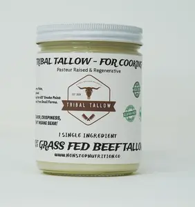 Nonstop-Nutrition Tribal Tallow - 100% Pure Beef Tallow for Cooking and Skincare - Dietary, Healthcare Flavor Spice