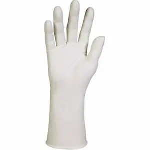 Kimtech G3 Hand Large Disposable Nitrile Cleaning Gloves, 6.3 mil Thick, 12" Long, Cleanroom Grade, Powder Free, White, Smooth Beaded Rolled Cuffs, Static Dissipative, Ambidextrous, Non-Sterile, Textured Fingertips, Model 56883