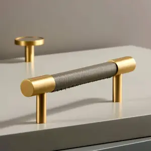 Handcrafted Leather Sewn Cabinet Pulls