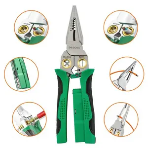 DEEOEE 8 In 1 Wire Stripper Twister - Multi-Function Pliers for 12V to 250V Live, Null, Hot Wire, Audible & Flashing LED Alarms,easy to use,Professional,Home Improve,DIY Projects, Repair Tools.