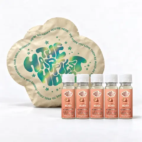 BLISS - 5 Pack - Lemon & Lavender Wellness Vitamins Supplement Health Shots with Blissful Terpene Blend for Stress Relief, Uplifted Mood & Positivity