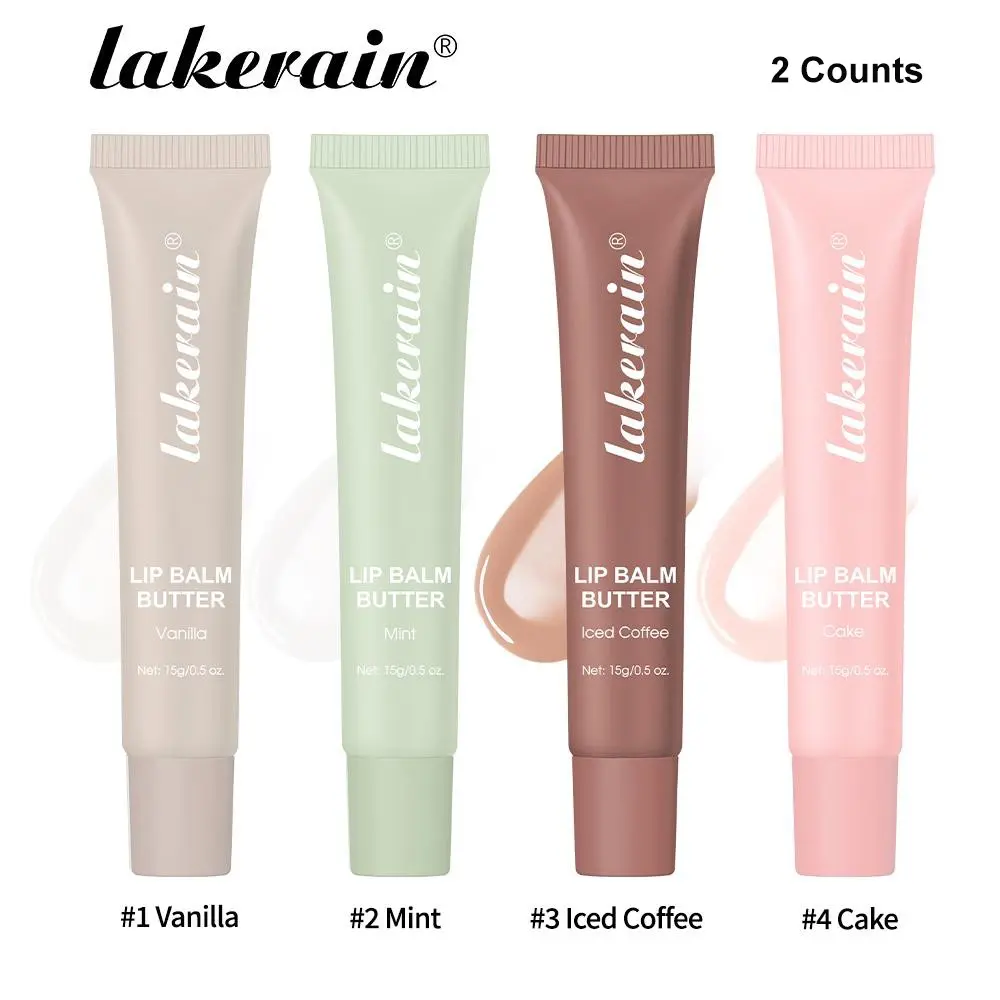 Nourishing Lip Butter Balm, 2 Counts Lip Plumper, Moisturizing Tinted Lip Balm, Plumping Lipsticks, Sheer Lip Tints, Hydrating Lip Stain, Daily Lip Moisturizer, 4 Scents, Hydrating Lip Care, Lip Hydration