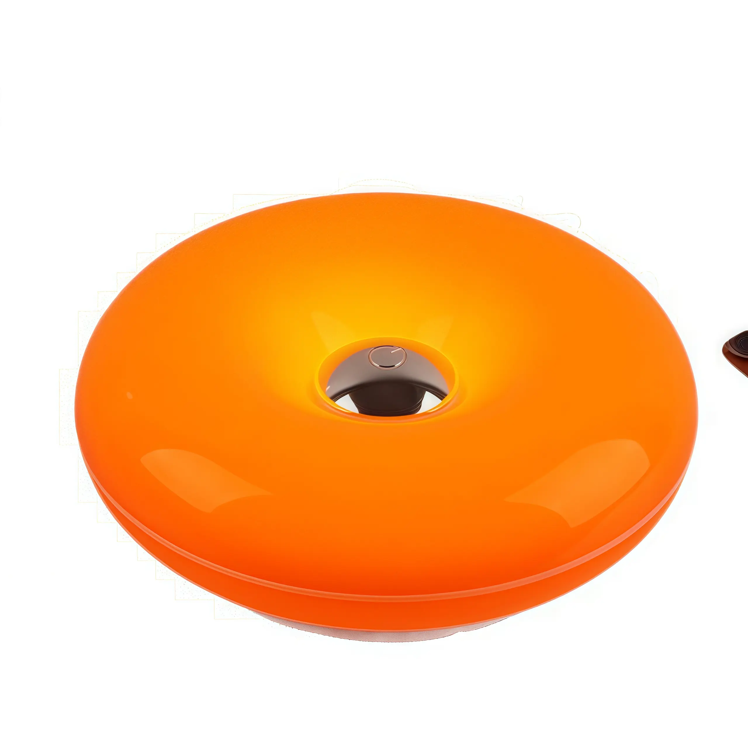 Modern Orange Donut Lamp Plug-in Bedside Lamp Or Plug-in Wall Sconces Mid Century Modern Decor Wall Mount Lamps Creative Orange Light for Living Room Reading Room Hallway Ambient Lighting
