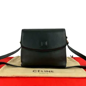 Pre-owned Celine Calfskin Shoulder Bags Triomphe Leather Shoulder Bag
