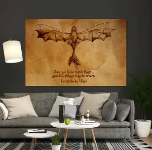 How to Train Your Dragon Poster, Hiccup's Sketch of Toothless Design, Vintage Night Fury Dragon, Unique Designs, No Frames Included