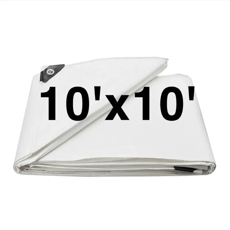 10x10 Heavy-Duty Poly Tarp, Waterproof Multi-Use Cover for Camping, Construction, Outdoor Protection