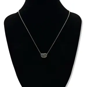 Pre-owned Tiffany & Co Sterling Silver Small Bean Necklace TIF1011