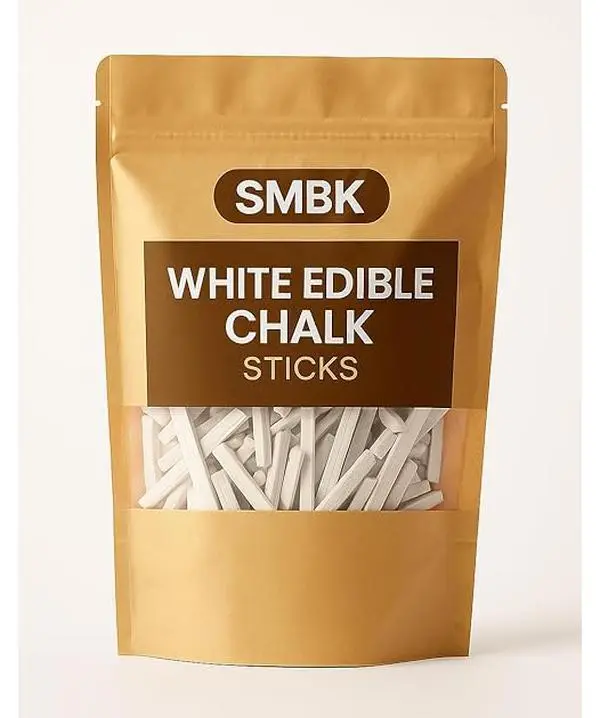 🔥 BEST SELLER! SMBK Edible White Chalk Pencils, Natural Slate Sticks for Pica, Indian Clay Dirt Chalk, 110 gm
