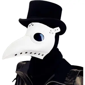 Raxwalker Halloween Plague Doctor Mask Steampunk Cosplay Costume Bird Beak Mask Long Beak Raven Masks Prop for Men and Boys