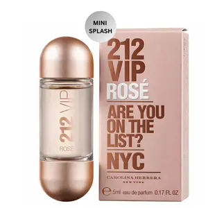 212 Vip Rose by Carolina Herrera Eau de Parfum For Women [ Mini Splash ] 0.17 OZ / 5 ML