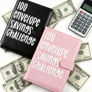 100 Day Savings Challenge Binder 100 Envelope Savings Book With Waterproof Cash Envelopes Pre Punched Holes Savings Tracker Included