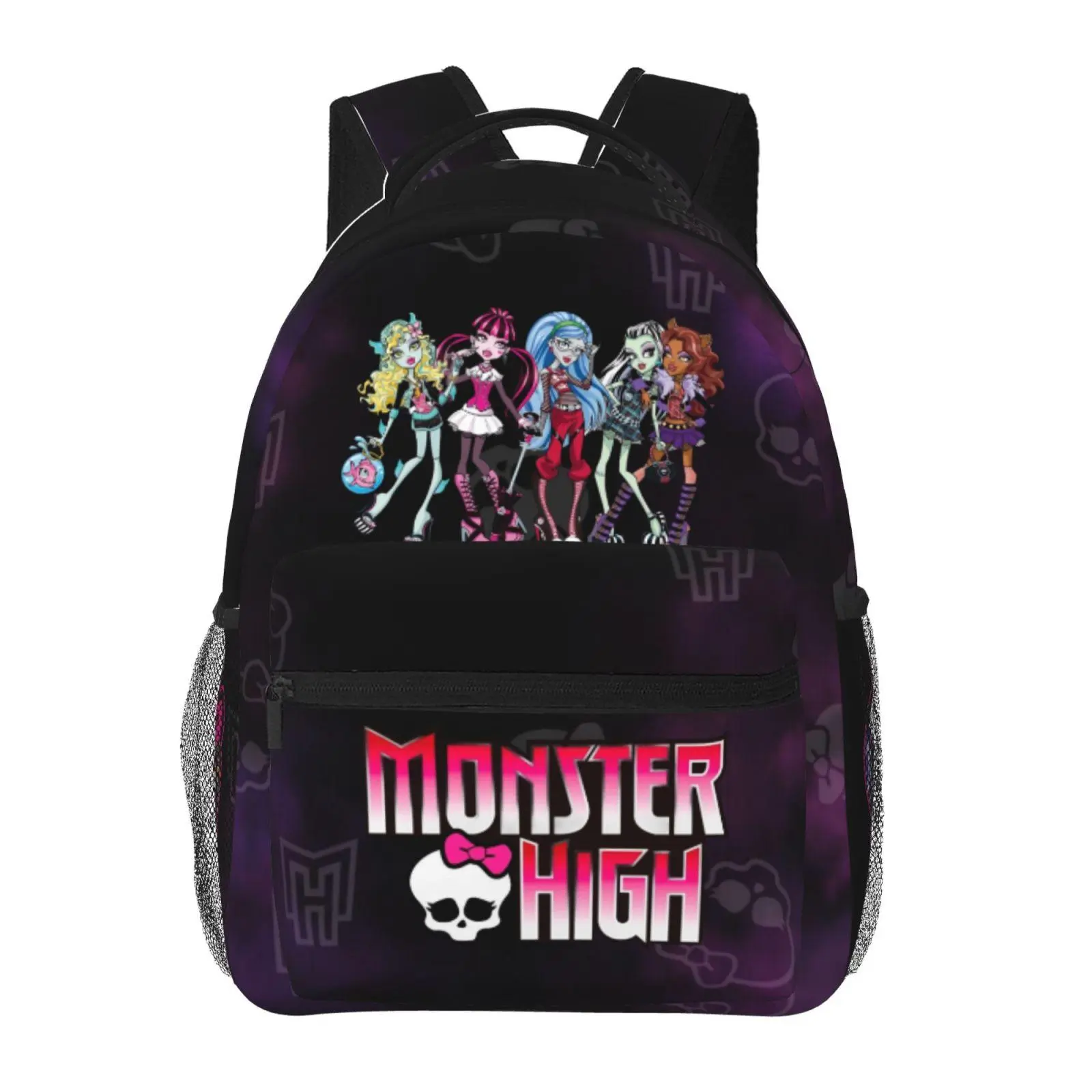 Monster High Print Lightweight Backpack for Women - Casual Daypack for Travel, Commuting, Outdoor Use, Cartoon, Everyday