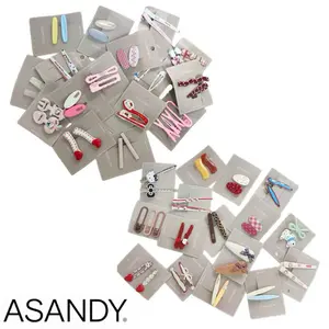 ASANDY Silver Metal Hair Clips Set - Random 2Pcs Free | No Bend Hair Clips for Bangs, Non-Slip Duckbill Clips, Aesthetic Hair Accessories for Daily & Party