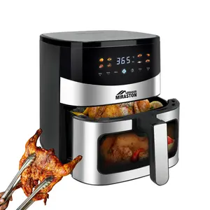 MIRASTON 6.5QT Family-Size Air Fryer, Digital Air Fryer with Visible Window, 8 Cooking Presets, Nontoxic, Dishwasher-Safe Basket, 1400W, Holiday Haul