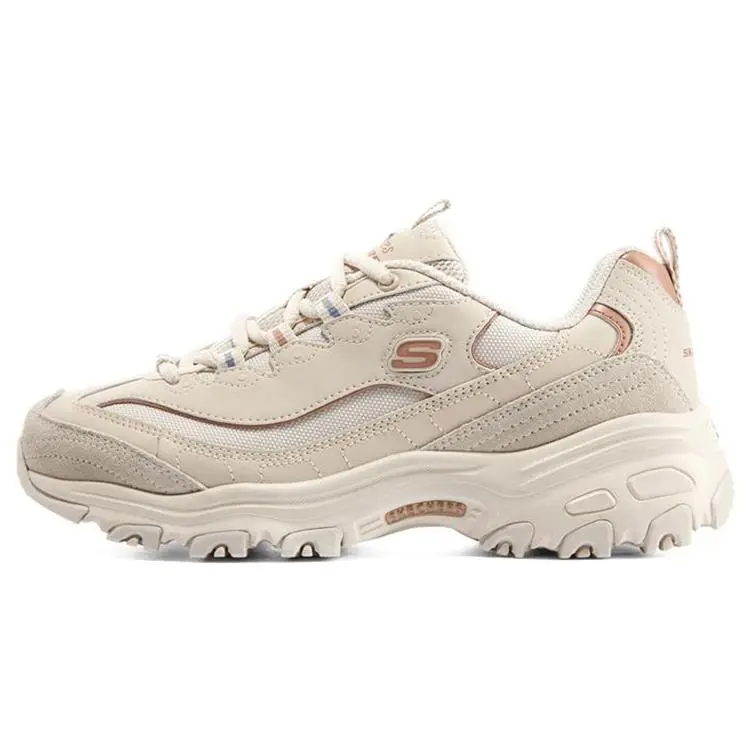 Skechers D'LITES 1.0 Women's Low-Top Chunky Casual Athletic Trainers, Natural Footwear, Comfortable Walking Shoes with Versatile Style