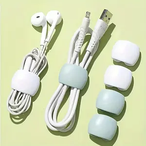 Cable Organizer, 10pcs/set Silicone Earphone & Charging Cable Organizer Clips, Simple Travel Cord Management Clips, Cable Cord Organizer