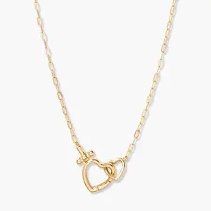 Colette Interlocking Heart Necklace in Gold