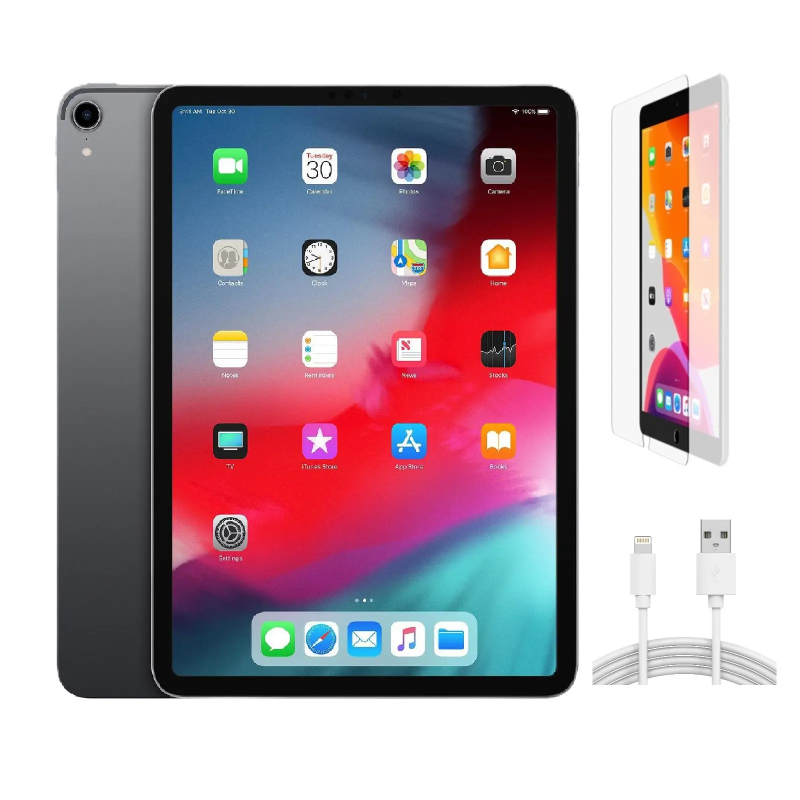 Refurbished Apple iPad Pro 11 2018(Unlocked)-Excellent Condition with Pre-Installed Tempered Glass & 1 Year Warranty(WiFi + Cellular)