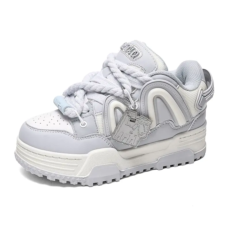 QAND 2025 New Arrival Original Unisex Color Block Casual Trainers - All-Season Footwear, Thick-Soled, Elevated, Non-Slip, Breathable Shoe for Daily Wear & Street Fashion, Walking Shoes