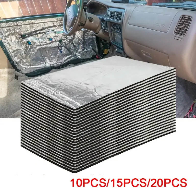 High Density Car Soundproof Foam, Thick Heat Resistant High Temperature Resistant Engine Hood Insulation Pad, Self-Adhesive, Easy Installation, Automotive Noise Reduction