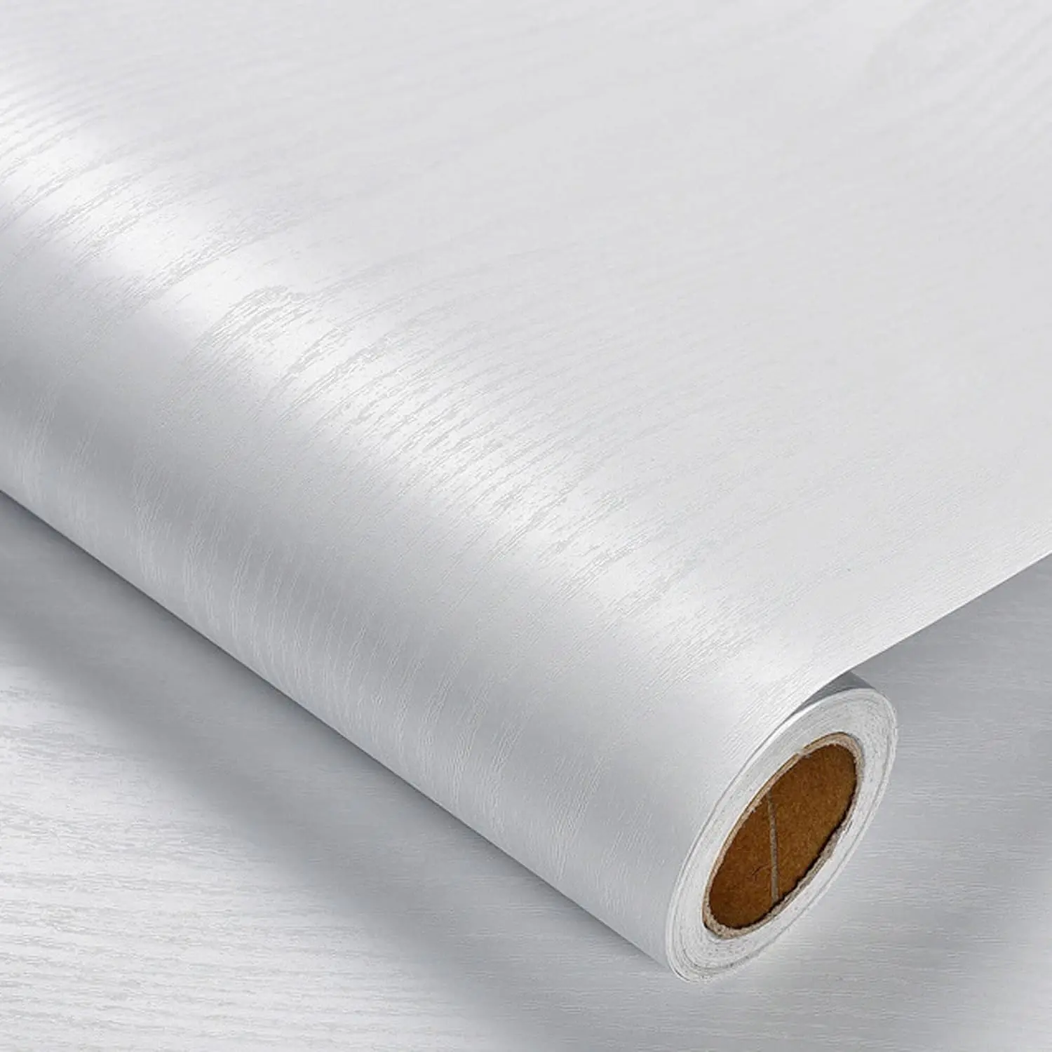 Peel and Stick Wallpaper Wood Contact Paper Wood Wallpaper White Wood Grain Contact Paper Thicken Textured for Cabinets and Drawers Countertops Waterproof Self Adhesive Vinyl 17.5" x 78.7"