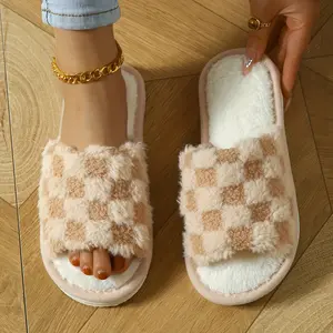 Women's Cotton Open Toe House Slippers Soft Memory Foam Indoor Shoes Slip On Comfortable Bedroom Slippers slippers women Footwear Girl
