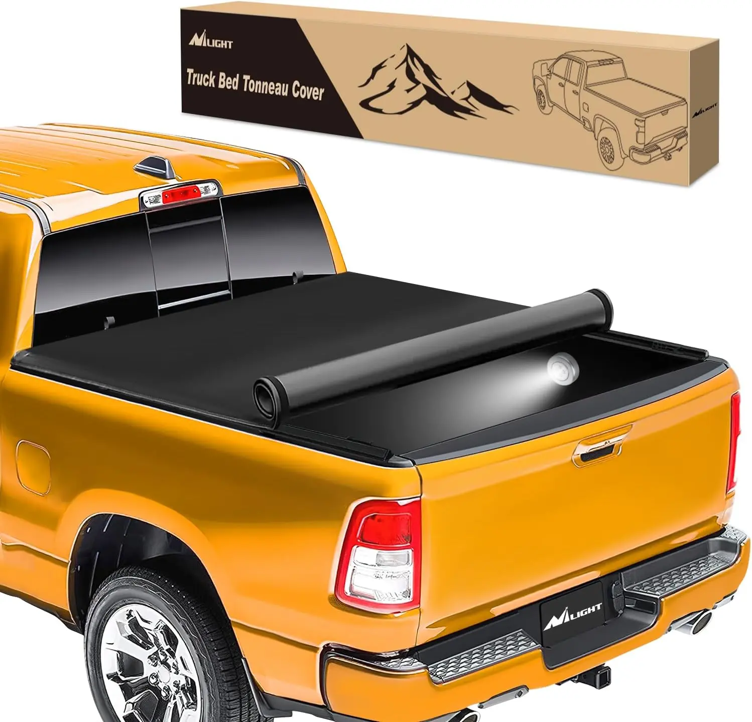 Nilight Soft Roll-Up Truck Tonneau Cover, Waterproof Pickup Cover with Weather Protection, Durable Water-Resistant Vehicle-Specific Fit for Ford F150 2004-2014 6.5ft Bed