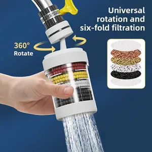 Rotatable faucet splash-proof showerhead tap water filter kitchen water filter valve nozzle filter water saver
