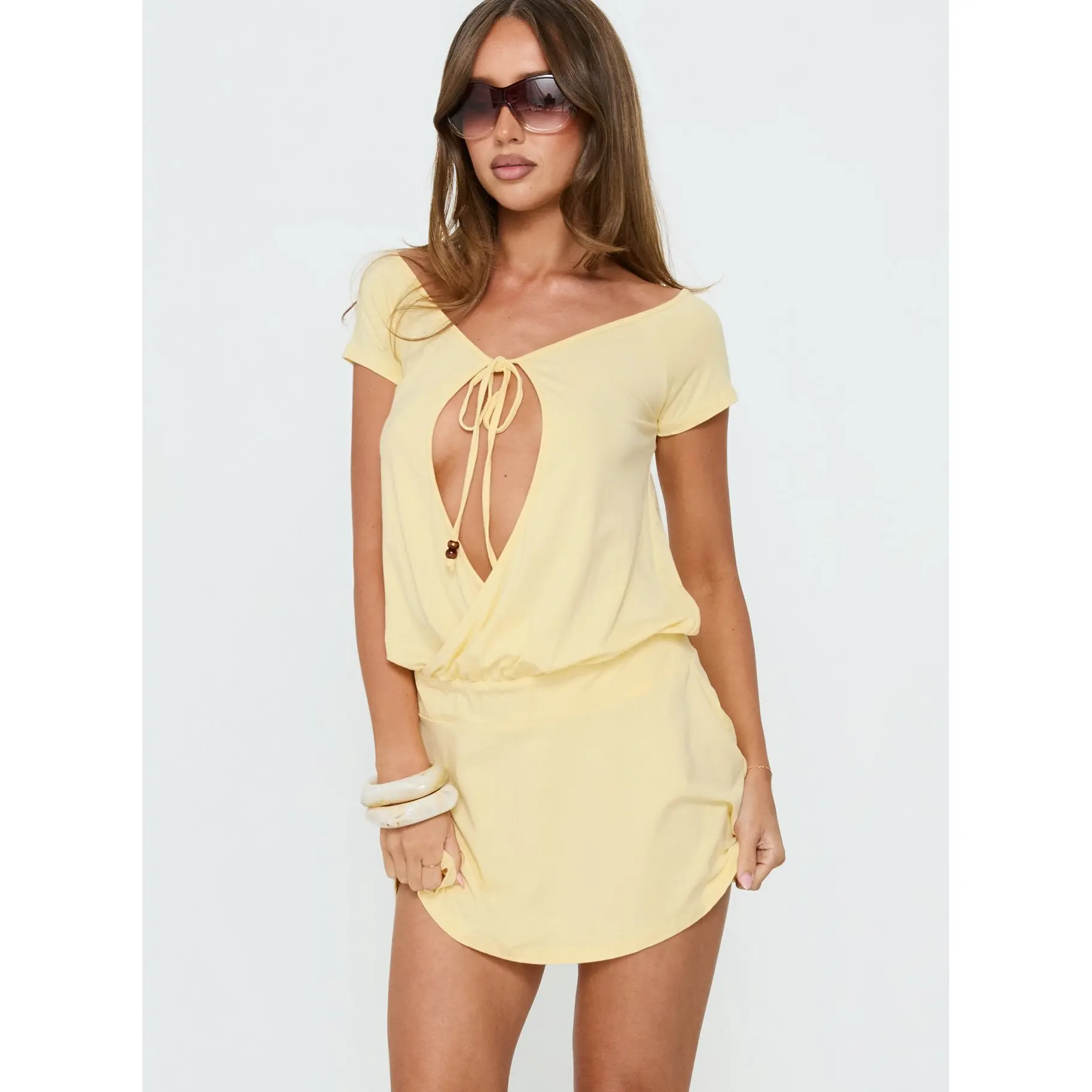 Papino Mini Dress Lemon