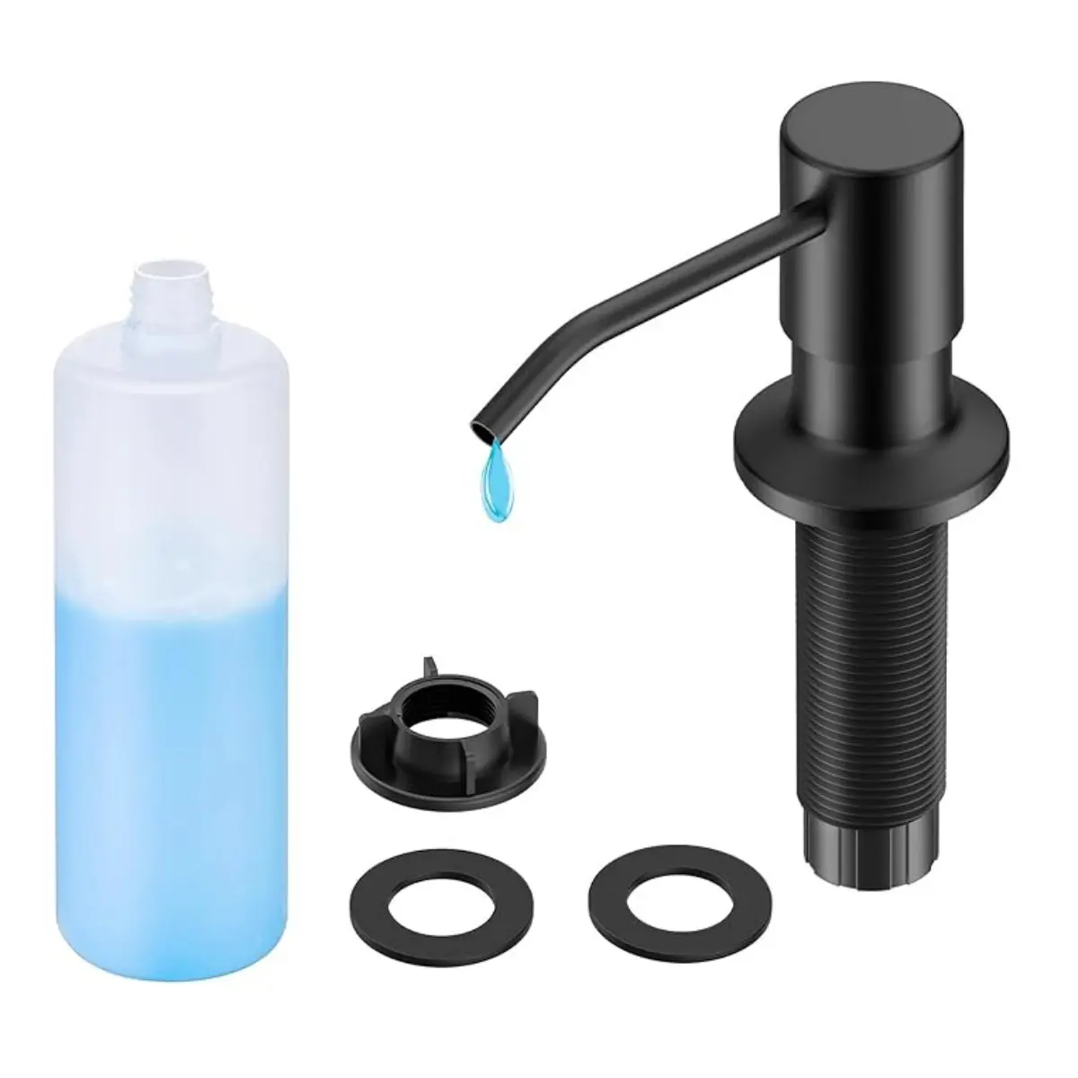 FORIOUS Soap Dispenser for Kitchen Sink, Built in Sink Soap Dispenser, 500ML/18OZ Bottle, Lotion Dispenser for Kitchen Sink Built in Refill,home essentials homedecor