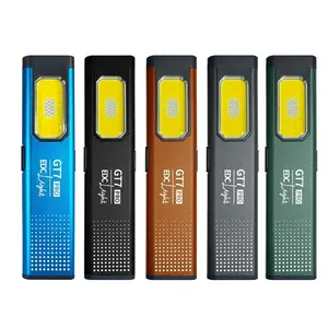 Dual Light Work Lamp, Bright Mini USB Rechargeable Flashlight, Magnetic Clip-On Lantern, Ideal for Outdoor Camping Hiking Home Use, Magnetic EDC Flashlight, Clip on Torch