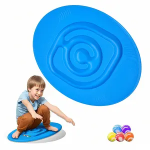 Balance Board, Non-slip Design Balance Training Equipment with 5 Balls, Indoor Fitness Equipment for Home Gym Workout, Core Exercise Equipment, Workout Exercise Platform