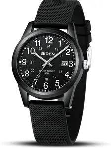 Mens Watches Analog Quartz Sports Unisex 30M Waterproof Nurse Watch for Men Women Medical Professionals Military Time with Second Hand Glowing Easy to Read Dial