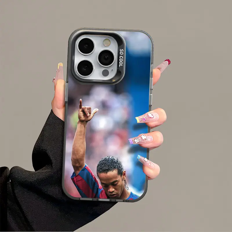 Ronaldinho IPhone 17 Promax Phone Case Anti Drop Protective Case Suitable For iphone 16 15 14 13 SAMSUNG S26 S25 24 23 22 ULTRA Acrylic Soccer Phone Case