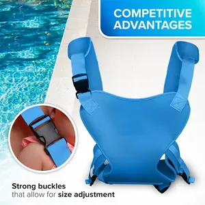 Baby Sporty Adjustable Back Float with Soft Neoprene Inflatable Design, Toddler Shoulder Strap Belt & Floatable Swim Belts for Beach Water Play