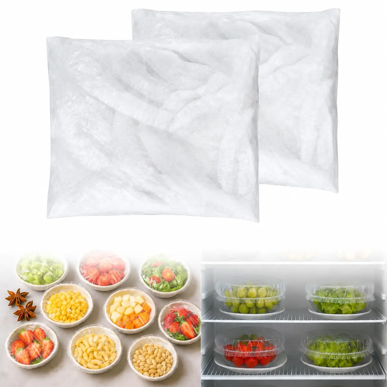 Plastic Bowl Covers for Sourdough Bread Proofing 30 Pcs Disposable Elastic Food Wraps, Shower Caps for Banneton Bread Proofing Basket Food Wrap for fruit, Leftovers & Outdoor Picnics