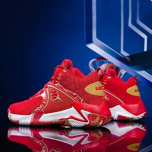Men's fashion sports shock-absorbing rebound basketball shoes, comfortable, breathable, anti-slip, wear-resistant sports shoes with lacing deesign, suitable for daily wearingsports shoes.