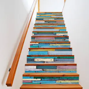 Colorful Pattern Stair Sticker, Waterproof Wall Sticker, Removable Wall Decal for Home Stair Decor