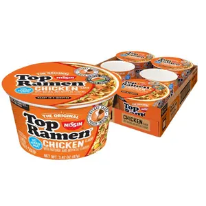 Halal Certified Chicken Ramen Soup Instant Noodles Bowl, 3.42oz (Pack of 6)