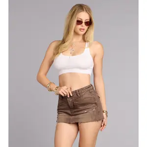 Easy Attitude Denim Mini Skirt