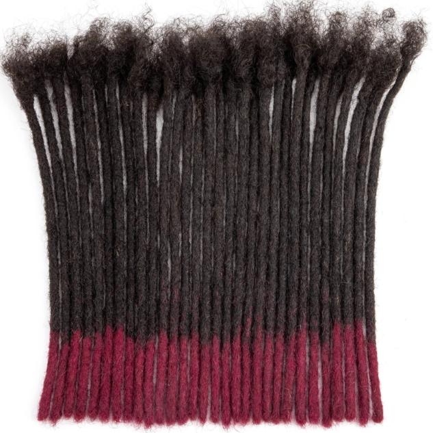 Colored Human Hair Dreadlock Extensions | 0.6cm Width Fully Handmade Locs for Men & Women | Can Be Dyed, Bleached & Curled | Perfect for Halloween, Christmas & Daily Looks